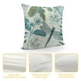 thumbnail image 4 of Jiayy Throw Pillow Covers Vintage Blue Dragonfly Flowers Leaves Design Square Pillowcase for Home Decor Sofa Car Bedroom Pillow case, 4 of 5