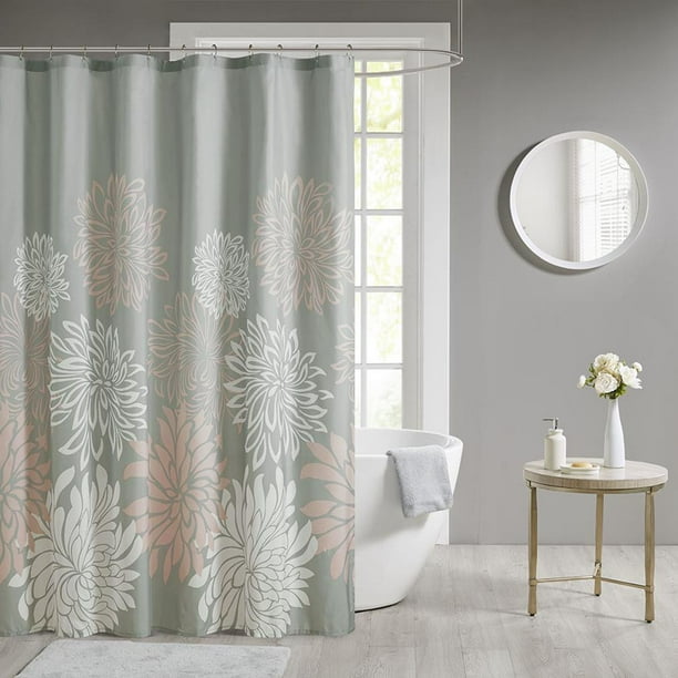 Madison Park Maible Printed Floral Shower Curtain 72x72"