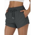 thumbnail image 2 of Sundazz Womens Sweat Shorts High Waisted Running Gym Workout Shorts Summer Casual Shorts with Pockets,Gray,L, 2 of 9