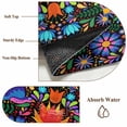 thumbnail image 6 of Round Rugs 4Ft, Mexican Flower Round Area Rug Washable Indoor Throw Carpet, Abstract Colorful Floral Leaf Plant Soft Non Slip Circle Rug for Kitchen Nursery Room Home Decor Aesthetic, 6 of 8