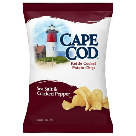 CAPE COD, KETTLE COOKED POTATO CHIPS, SEA SALT & CRACKED PEPPER