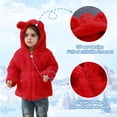 thumbnail image 3 of Kids Girls Winter Warm Coats Jacket Clothes Outwear Overcoat Ear Hooded Faux Fur Thicken Fleece Toddler, 3 of 5