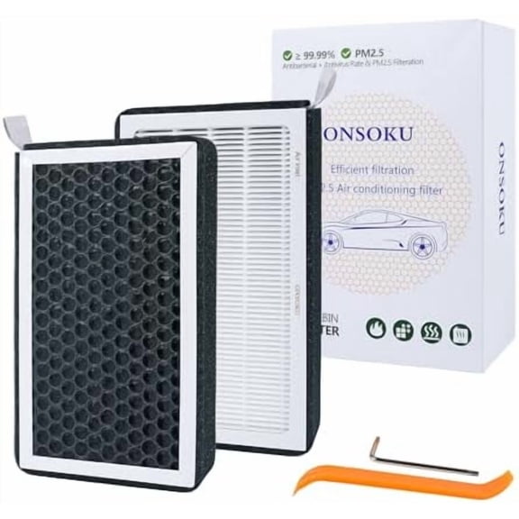 ModelY Model3 Cabin Air Filter HEPA Air Filter with Activated Carbon Air Conditioning Filter (set of 2) For Tesla Model Y Model 3 2016-2025 Accessories
