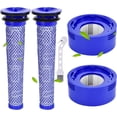 thumbnail image 1 of V7 V8 Filters for Dyson V7 V8 SV10 SV11 Animal Plus Extra Absolute Motorhead Filter, 2 HEPA Post Filters and 2 Pre Filters, Replace Parts 965661-01 and 967478-01, 1 of 5