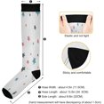 thumbnail image 3 of 1 Pairs Cute Stars Compression Socks for Women Men Knee High Stocking for Running, Athletic, Medical Gift, 3 of 7