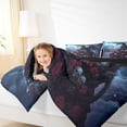 thumbnail image 6 of Manfei 2pcs 3D Western Dragon Comforter Set, Twin - Rose & Skeleton Skull, 6 of 9