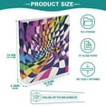 thumbnail image 3 of FORMRS 3 Ring Binder 1.5 inch with Pockets Clip Board 200 Sheets Capacity, Purple Wavy Plaid, 3 of 8
