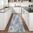 thumbnail image 3 of Aonewoe Modern Abstract Hallway Runner Rug 2x10, Washable Runner Rug, Non Slip Kitchen Runner Rugs, Soft Carpet Runners for Hallway Kitchen Bathroom Bedroom Entryway (Blue), 3 of 8