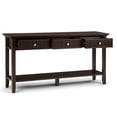 thumbnail image 2 of Allora Wood 60" Transitional Console Sofa Table in Brunette Brown, 2 of 18