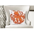 thumbnail image 4 of Ambesonne Octopus Throw Pillow Cover 2 Pack, Orange Animal Wildlife, 18", Orange White, 4 of 6