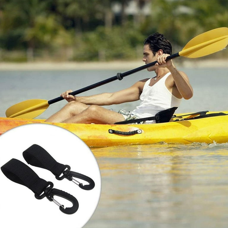 Nylon Paddle Clips Fishing Rod Holder Keeper Canoe Kayak Accessories Black  