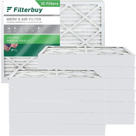 

Filterbuy 16x21x4 MERV 8 Pleated HVAC AC Furnace Air Filters (12-Pack)