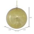 thumbnail image 2 of Vickerman 4.75" Christmas Ornament Ball, Gold Shiny Mercury Finish, Shatterproof Plastic, Holiday Christmas Tree Decoration, 4 Pack, 2 of 2