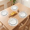 thumbnail image 3 of Unique Bargains Round Placemats 6pcs Woven Placemats White 11.8"x11.8", 3 of 5