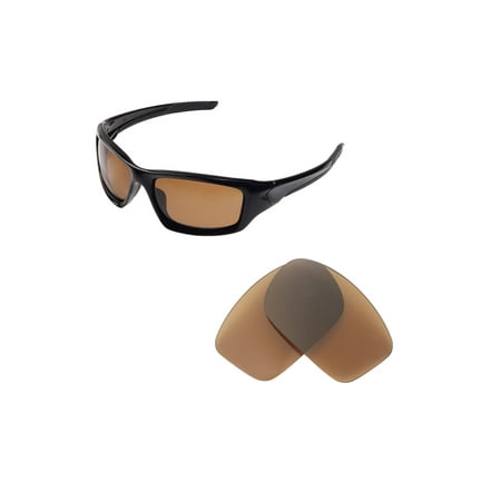 Walleva Brown Polarized Replacement Lenses for Oaklay New Valve(2014&after) Sunglasses