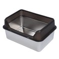 thumbnail image 1 of Stainless Steel Cat Litter Box, Top Entry Opening Design High Sided Splash Proof Easy Cleaning Large Litter Box for Big Cats, 1 of 7