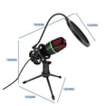 thumbnail image 2 of Condenser Microphone Compatible For PC Laptop 3.5MM Plug And Play Gaming Mic With Stand For Podcast Recording Studio Streaming, 2 of 8
