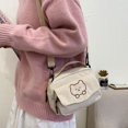 thumbnail image 6 of Women Corduroy Satchel Messenger Bag Student Tote Handbags Shoulder Bags PINK, 6 of 8
