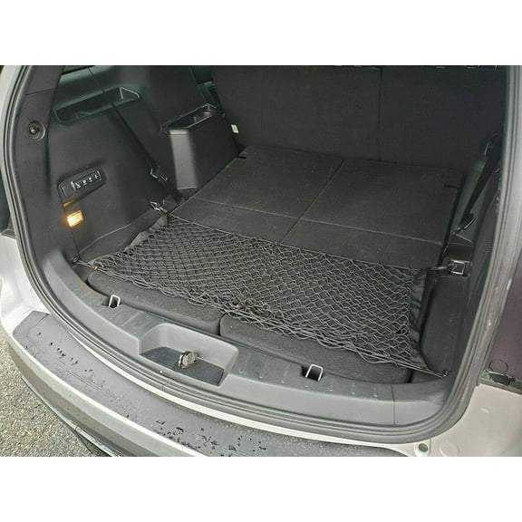 EACCESSORIES EA Trunk Organizer Cargo Net for Ford Explorer 2011-2019 – Floor Style Cargo Net – Premium Mesh Elastic Car Trunk Organizer Vehicle Carrier Storage – Compatible Ford Explorer 2011-2019