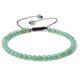 thumbnail image 1 of Nvzi Pulsera de cuentas hecha a mano, pulsera de cuentas finas de 4 mm, pulsera tejida ajustable hecha a mano con cuentas de piedra natural (verde claro), 1 of 5