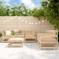 thumbnail image 1 of vidaXL 6 Piece Garden Lounge Set with Cushions Solid Wood, 1 of 5