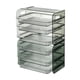 thumbnail image 1 of Estante para platos laterales, organizador para refrigerador, estante multiusos para almacenar alimentos, estante para alimentos de varias capas. verde 6 capas, 1 of 9