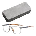 thumbnail image 4 of Anteojos de lectura Yuyangstore Bloqueo de luz azul livianos unisex Gris Naranja 200 degree, 4 of 8