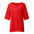 thumbnail image 4 of Summer Tops for Women Violet Shirt Athletic Tops for Women Loose Fit Long Sleeve T Shirt Trendy Workout Tee Shirts Sports T Snow Long Sleeve Shirts Compression Red 4XL, 4 of 4