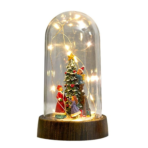 LED Christmas Tree in Dome, Mini Christmas Tree Table Decoration, Decortive Night Lights, Birthday Xmas Decor Present, Room Decorations Desktop