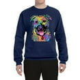 thumbnail image 2 of Don't Judge My Pitbull I Won't Judge Your Kids Funny Dog Lover Unisex Crewneck Graphic Sweatshirt, Navy, 2XL, 2 of 3