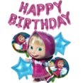 thumbnail image 3 of Juego de globos de Disney Masha y el oso, suministros de decoración para fiestas de cumpleaños de niños, decoración para duchas de bebé, globos, juguete de regalo de dibujos animados para niños, 3 of 5