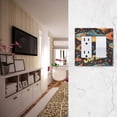 thumbnail image 5 of Yayeee Rocker Switch Wall Plate 2-Gang 4.7"x4.6" Home Decorative Outlet Cover, Black Sardines Pattern, 5 of 6