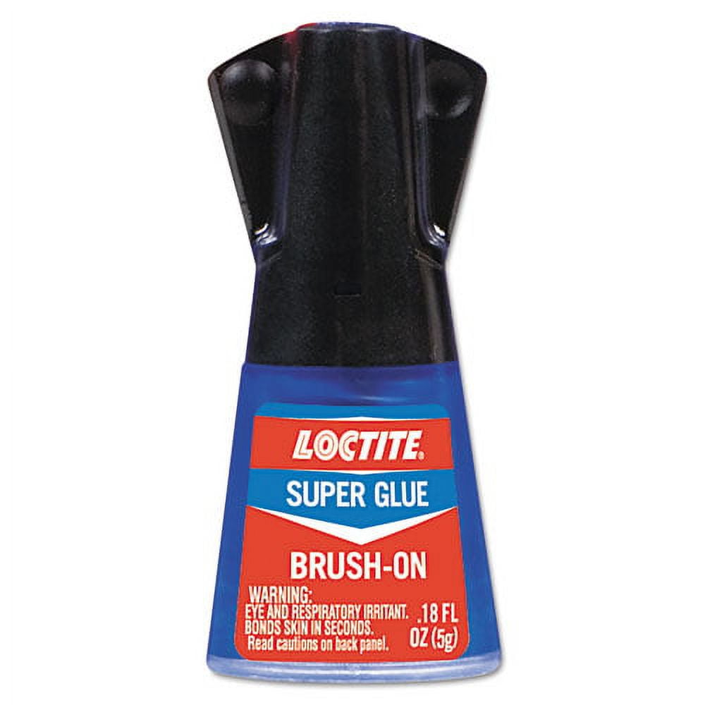 Super Glue Brush On, 0.17 Oz, Dries Clear | Bundle of 5 Each