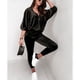thumbnail image 2 of Conjunto de chándales de terciopelo para mujer, Chándales de terciopelo para mujer Chándales de terciopelo para mujer Trajes de piezas para mujer confiables y duraderos, 2 of 5