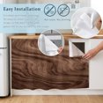 thumbnail image 5 of Retro Wood Grain Sink Skirt 11"W x 13"L,Dustproof Under Sink Curtain Skirt for Bathroom Kitchen,Rustic Farmhouse Wooden Board Brown Adhesive Short Curtain Vanity Cover for Laundry Closet Shoe Rack, 5 of 8