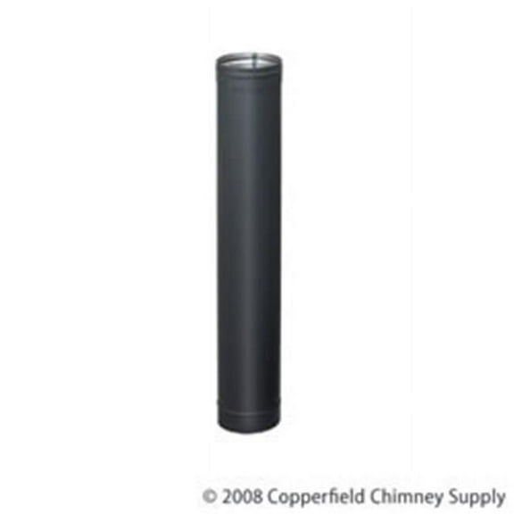 Selkirk Corporation 2708 7 Inch  x 48 Inch  Heat-fab 22-ga Welded Black Stovepipe  Case Of 4
