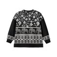 thumbnail image 5 of Xoenoiee Elphant Flower Aztec American Tribal Print Girls Sweatshirt Lightweight Crewneck Pullover Long Sleeve Top Shirts with Side Slits for Running Hiking Workout, Size 13-14 Years, 5 of 7