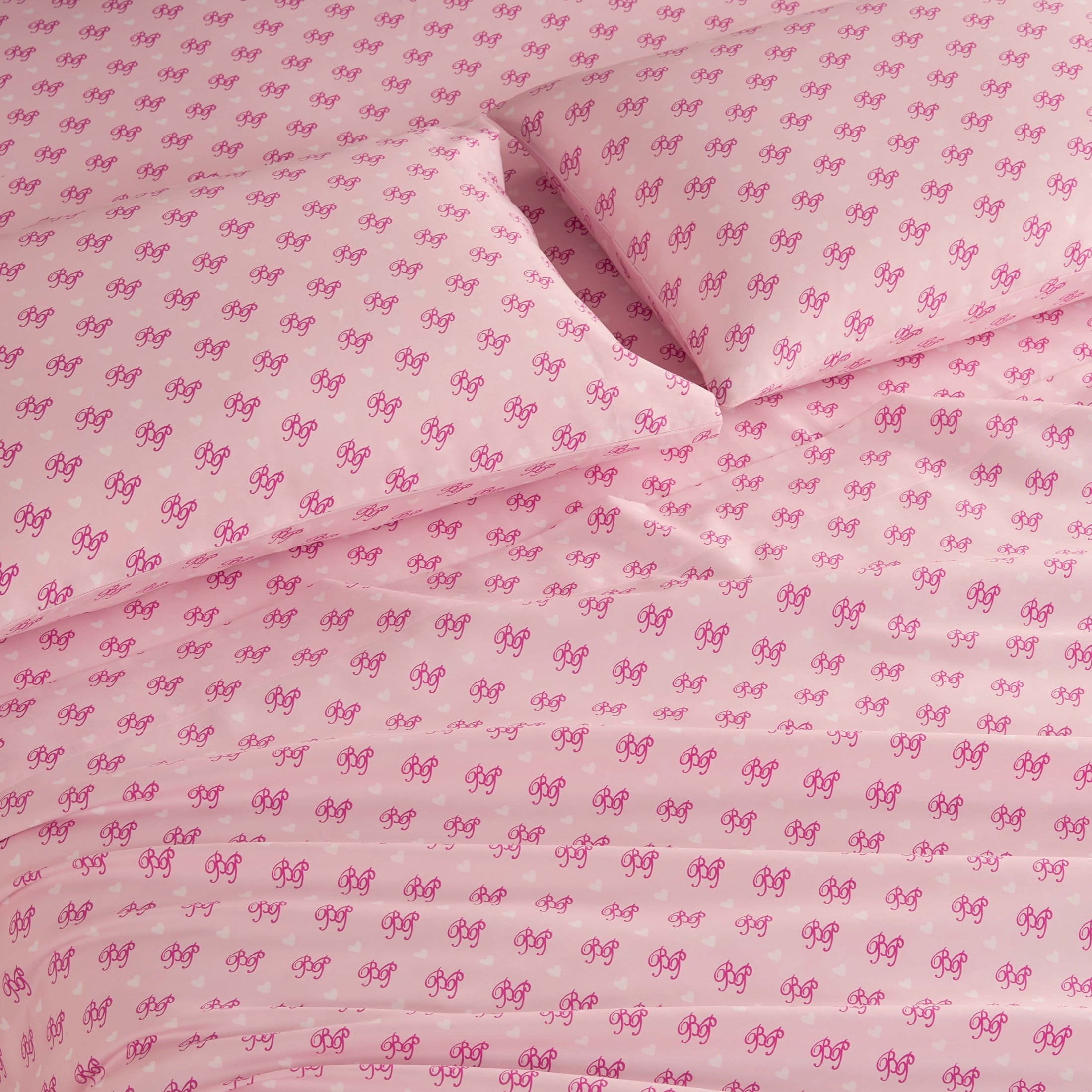 Baby Phat Printed Microfiber Sheet Sets, 4-Piece King, Pink