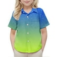 thumbnail image 3 of breaise Boys' Long Sleeve Button Down Shirt Tie Dye Collared Shirts with Chest Pocket Button Up Dress Shirt Uniform, 3 of 7
