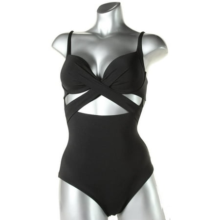 Jets by Jessika Allen Womens Underwire Open Back One-Piece Swimsuit