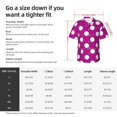 thumbnail image 5 of Honeii Purlpe And White Polka Dot Print Men’s Hawaiian Shirt,Classic Button-Down Short Sleeve Shirt, for Beach, Vacation, and Outdoor Activities,X-Large, 5 of 7