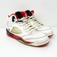 thumbnail image 2 of Ni - ke Ni - ke Boys Air Jordan 5 440888-120 White Basketball Shoes Sneakers Size 5Y, 2 of 5