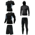 thumbnail image 2 of APEXFWDT 5Pcs Men's Compression Pants Shirt Top Long Sleeve Jacket Athletic Sets Quick Dry Gym Clothing Men Workout Shorts Running Sets, 2 of 3
