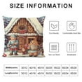 thumbnail image 5 of COMIO  Christmas Pillow Covers Vintage Gingerbread Red Throw Pillow Covers Christmas Xmas Winter Pillowcase Home Decor Living Room House Decorative Cushion Case for Sofa Couch, 5 of 5