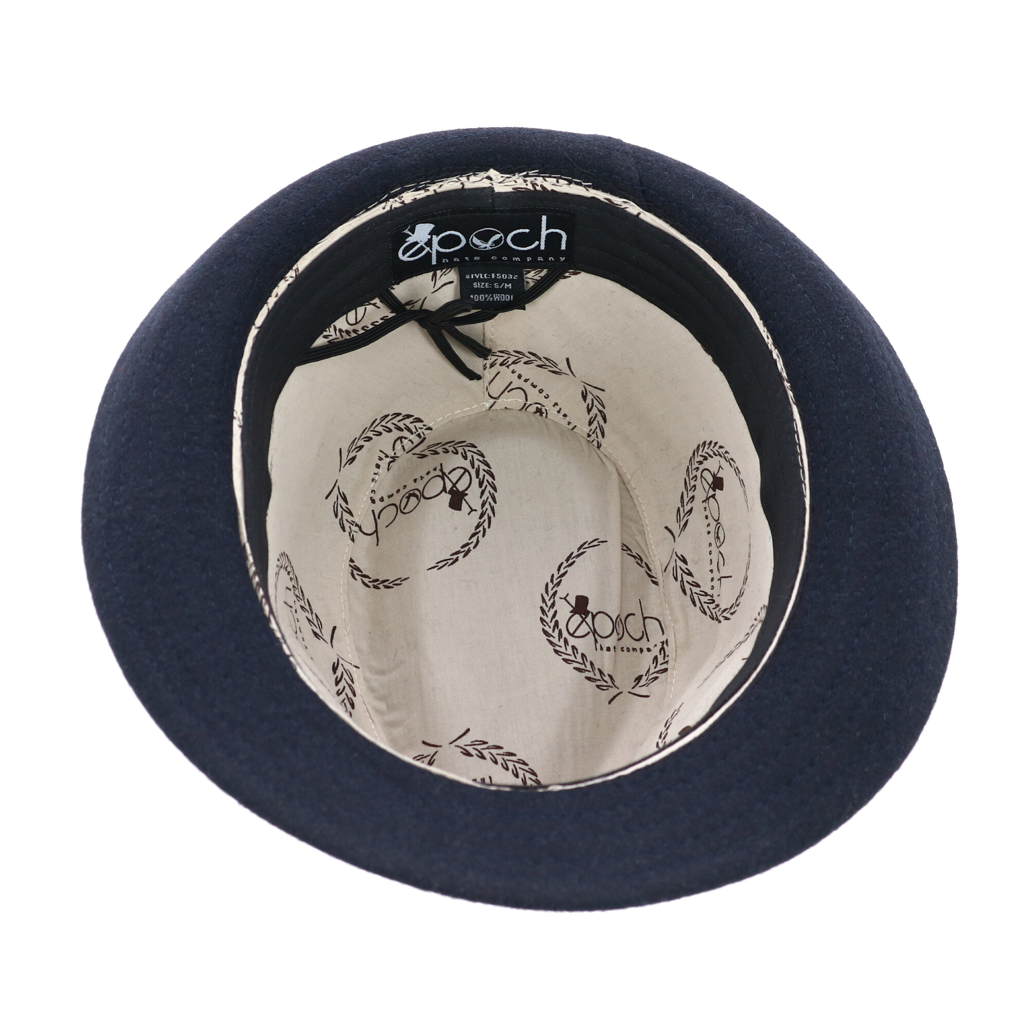 Wool Felt Fedora Hat with Fabric Band 