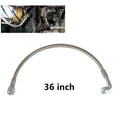 thumbnail image 3 of Turbo Oil Feed Line 36" Steel Braided PTFE Line 4AN 90° Straight Hose End Teflon, 3 of 4