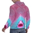 thumbnail image 3 of KLL Pink Shark Pool Fantasy Print Mens Hoodie Long Sleeve Casual Pullover Hooded Sweatshirt Fashion Drawstring Hoodies with Pocket-Medium, 3 of 6