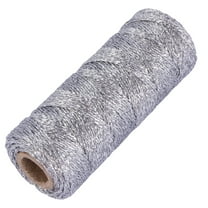 WHAMVOX  Braided Cotton Macrame Cord Rope Decoration DIY Gift Silver Thread