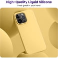 thumbnail image 4 of for iPhone 14 Pro Max Case, Silicone Shockproof Slim Thin Phone Case for iPhone 14 Pro Max 6.7 inch (Yellow), 4 of 12