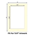thumbnail image 2 of Off White Picture Frame Mat for 9x13 Frames - Fits 7x11 Photos - 10 Mats, 2 of 7